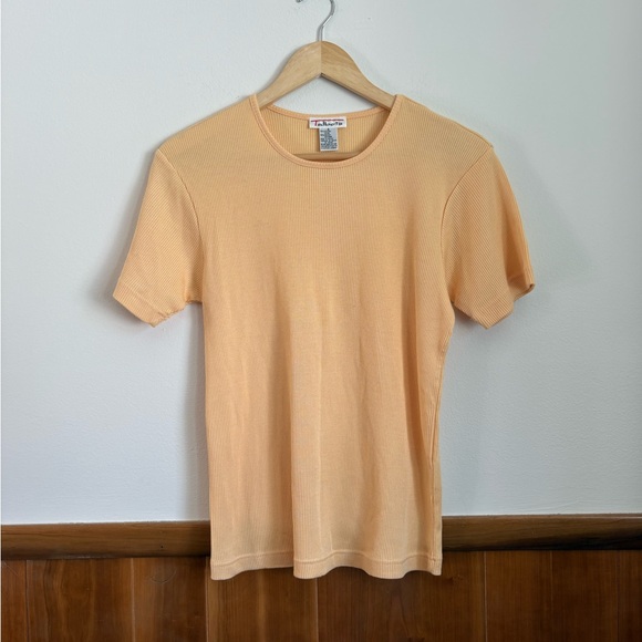 Talbots yellow Ribbed Tee - Picture 3 of 4